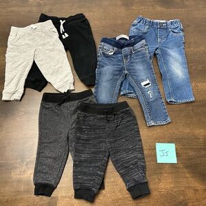 18 mo Stylish Kids Bottoms Set - Black, Gray, Blue